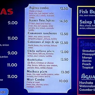Updated Menu Oct.2022