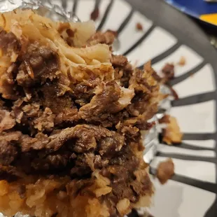 Dry overcooked meat