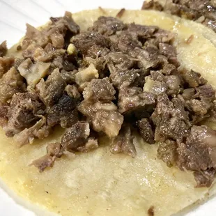 Cabeza  cow head tacos
