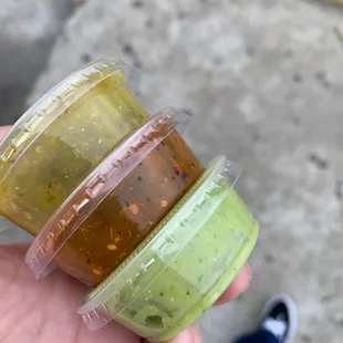 3 kinds of salsa