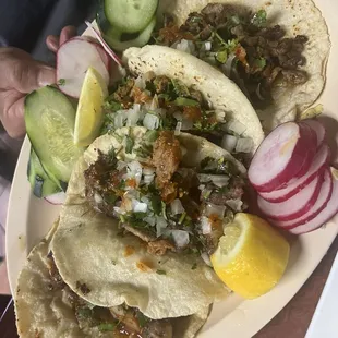 Tacos de cabeza, tripas
