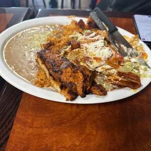 Enchiladas rojas con pollo