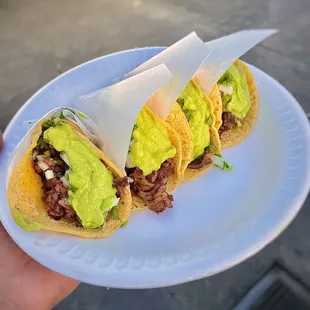 a person holding a plate of food