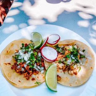 two tacos on a plate