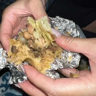 I ate the whole ass burrito before the review