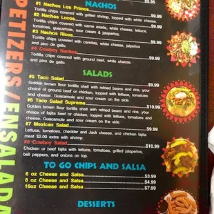 Current Menu as of 6/17