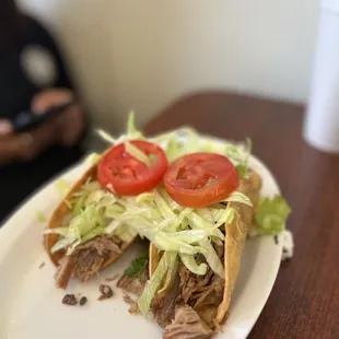 Two Caritas Hardshell Tacos (no cheese)