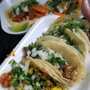 Calabaza (squash) tripas, asada and cabeza