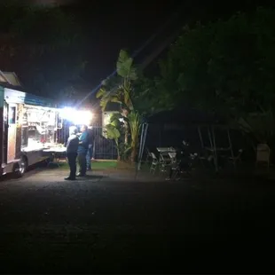 Chilly night! But warm steaming tacos are worth it!