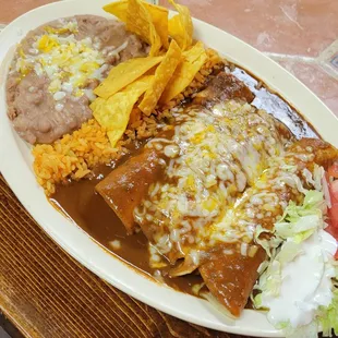 Enchiladas de mole - they were pretty good. Could use a little bit more flavor.
