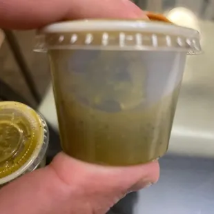 Tiny salsas, stingy salsa place, tbh