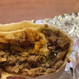there was a piece of metal scrubber in burrito