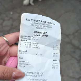 Taco prices