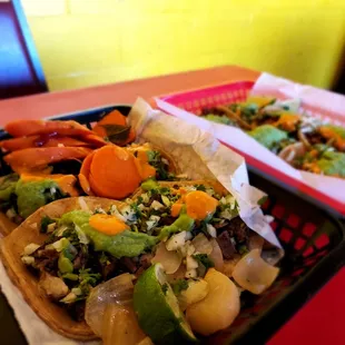 a taco and a salad