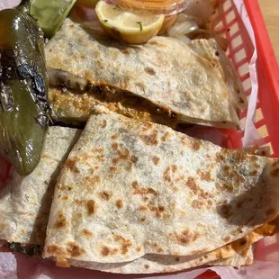 Carne Asada Quesadilla. Spicy!