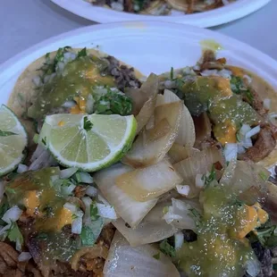 2 Al pastor and 2 carne asada