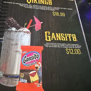 a menu for a mexican restaurant