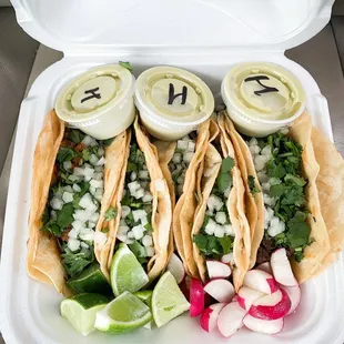 Asada + Al Pastor tacos