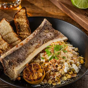Street corn with bone marrow