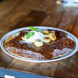 1 pound Banana Foster Pancake For Brunch