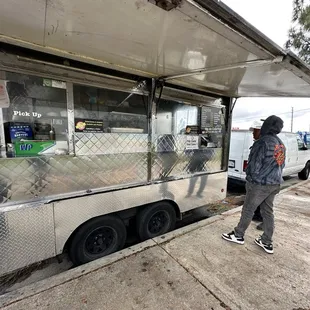 outside
