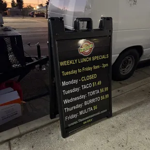 FYI taco Tuesday pricing only until 3 pm