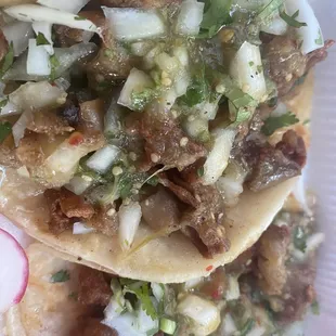 Tripas tacos