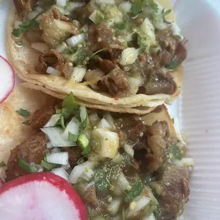 Tacos de tripas extra crunchy