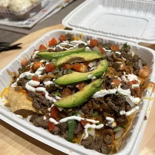 carne asada nachos