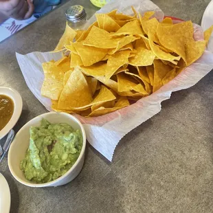 Chips and guacamole
