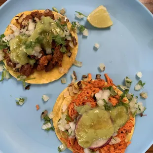 Steak &amp; chicken tacos