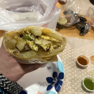 Machaca Breakfast Burrito