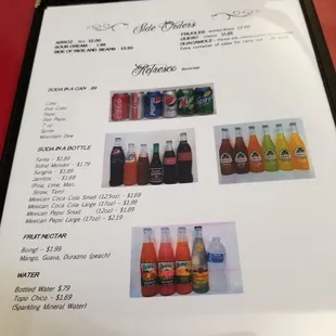 a menu for a mexican restaurant