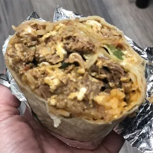 Machaca Breakfast Burrito