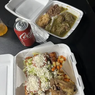 Enchiladas &amp; costillas de puerco