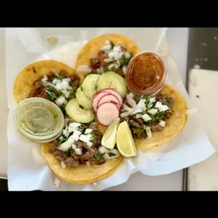 Tacos de asada y al pastor