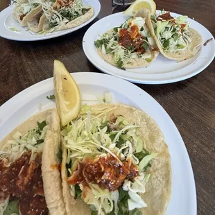 Tacos with homemade tortilla
