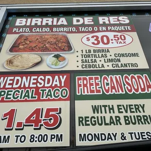Taco Wednesdays special. Carnitas and Cabeza sooo good! Only $1.45ea