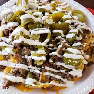 Nachos...loaded with meat!!