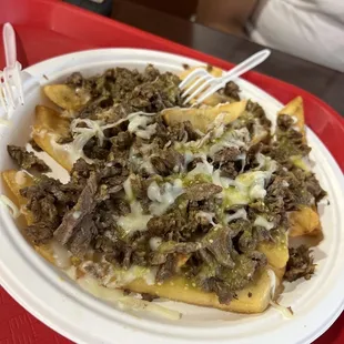 Carne asada fríes