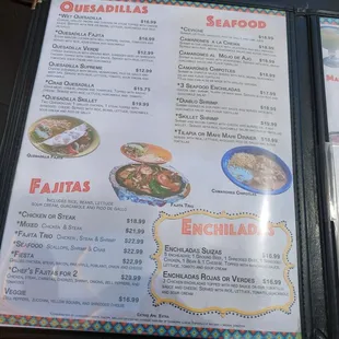 Menu as of June 2022.