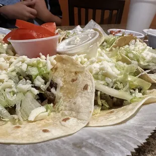 Asada, carnitas, chicken tacos!