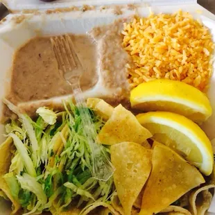 3 tacos rice n beans