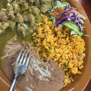 Chile Verde con Carne combo