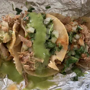 a close up of a taco