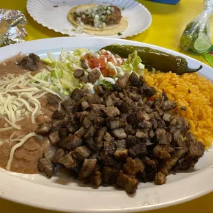 a plate of mexican food