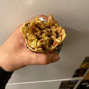 Carnitas burrito with NO guac ever
