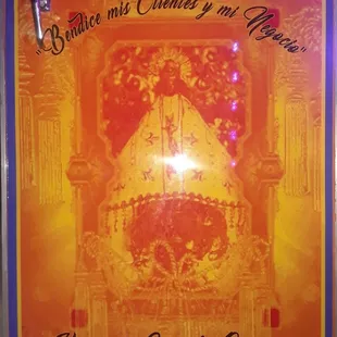 "Bendice mis clientes Y mi negocio"   "Bless my patrons &amp; My business"
