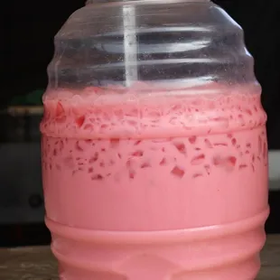 Strawberry cream agua fresca