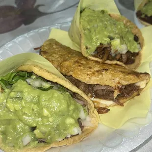 Quesabirria and carne asada and al pastor